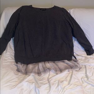 Pennington’s Sweatshirt with Blouse bottom.